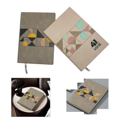 A5 Geometric PU Leather Notebook