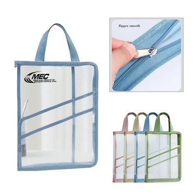 PVC Clear Zipper Book Pouch