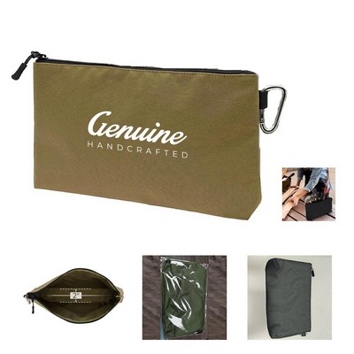 Canvas Internal Pockets Zip Bag