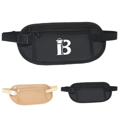 RFID Blocking Anti-Theft Nylon Waist Bag for Travel & Sports