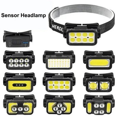Rechargeable LED Sensor Headlamp Flashlight