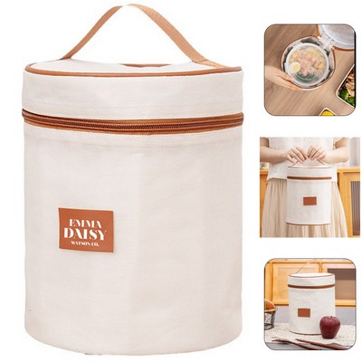 Cylindrical Insulated Oxford Cloth Tote Bag