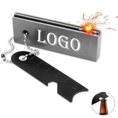 Magnesium Flint Fire Starter Tool With Bottle Opener