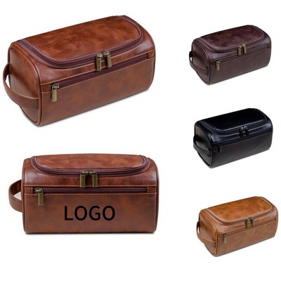 PU Leather Waterproof Toiletry Bag