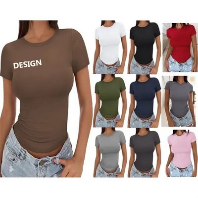 Womens Basic T-Shirts Summer Tops