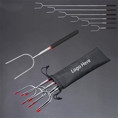 Stainless Steel Telescoping Barbecue Fork Set