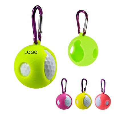 Golf Ball Silicone Protective Sleeve with Buckle for Golfs Bag Belt Sports