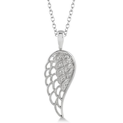 Jilco Inc Diamond Angel Wing Necklace