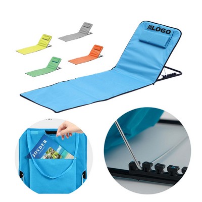 Foldable And Adjustable Backrest Beach Chair
