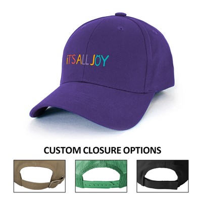 Unisex Embroidered 6-Panel Baseball Cap