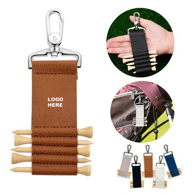 Personalised Travel Accessories PU Leather Golf Bag Tag Tee Holder