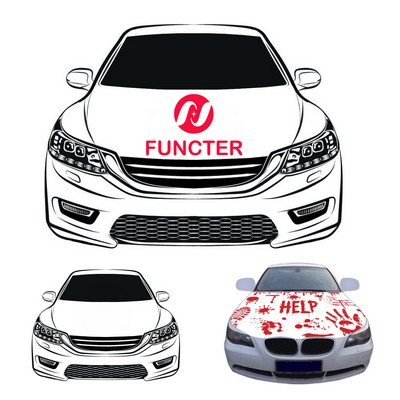 Car Flag Hood Cover Customized Halloween Help Pattern