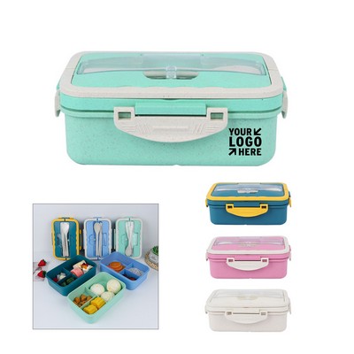 3 Compartment Wheat Straw Bento Box