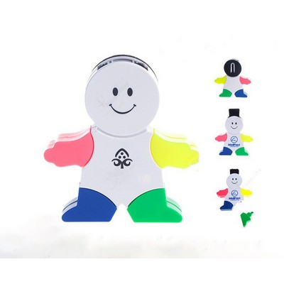 Human-Shaped Highlighter w/Keyboard Brush