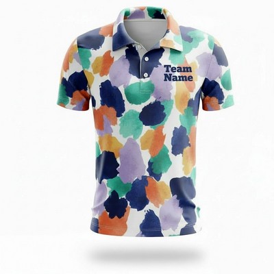 Sublimated Polo Shirt Spun Polyester Cotton Touch 5 oz