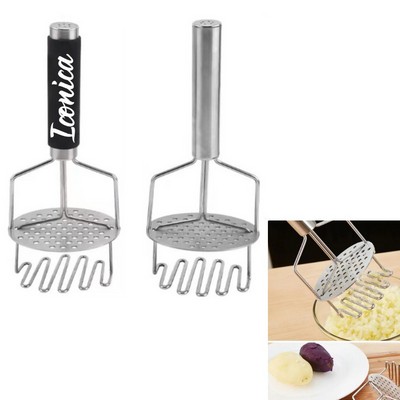 Double layer stainless steel potato masher