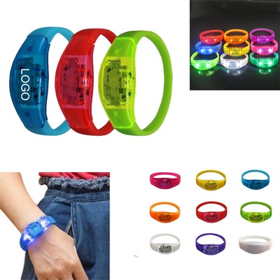 Music Control Sound Activated Flashing LED Strobe Bracelets