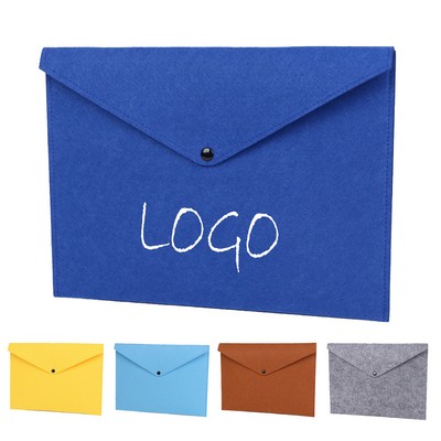 A5 - sized Thick Felt Document Envelope Folder