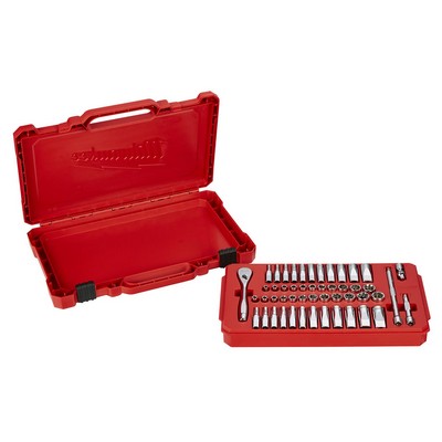 Milwaukee 1/4" Drive 50Pc Drive Ratchet & Socket Set - Sae & Metric