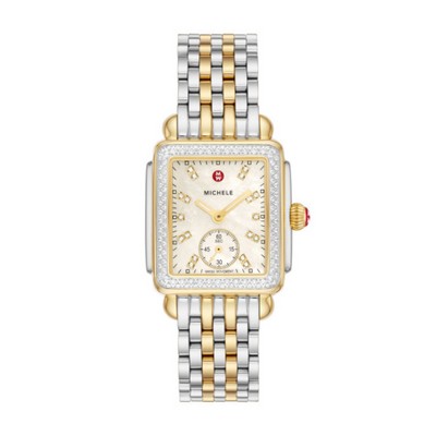 Deco Mid Two-Tone 18K Gold-Plated Diamond Watch