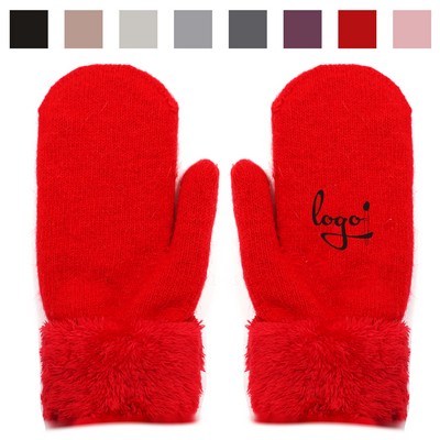 Double-Layered Plush Winter Gloves