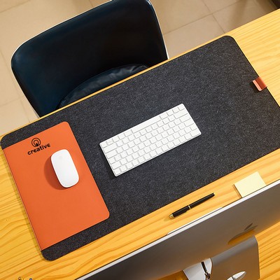 Felt Leather Splicing Mouse Pad