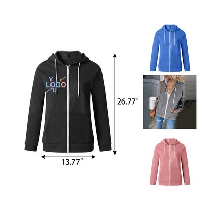 Ladies' Two-Tone Zip Hoodie