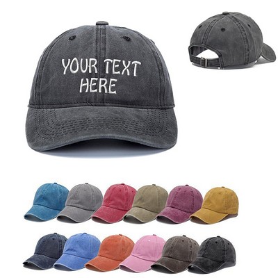 Vintage Washed Cotton Twill Dad Hat - By Air