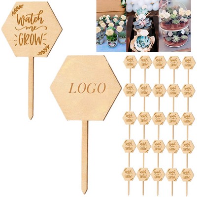 Wooden Plant Label Succulent Tag Plant Sign