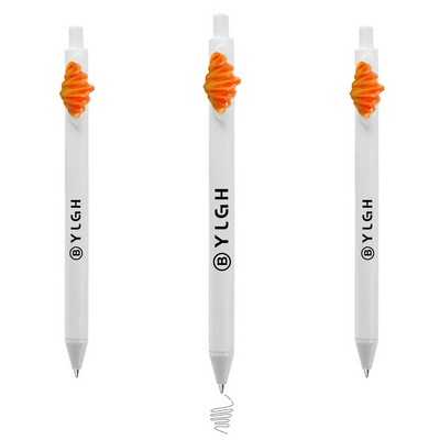 Click Activated Pen With Croissant Bread