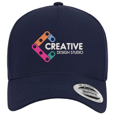 Yupoong 5789M YP Classics Premium Five-Panel Curved Visor Hat with Embroidery