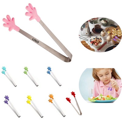 5" Stainless Steel Food Serving Tongs for Soup