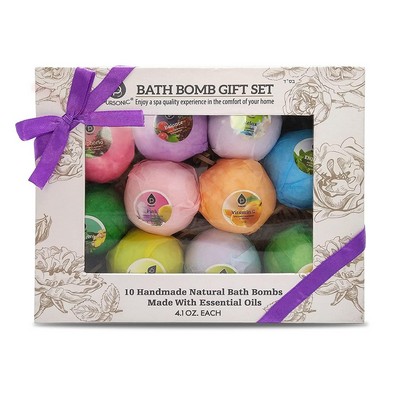 Pursonic 10 Pcs. Of Handmade, Natural And Organic Bath Bombs