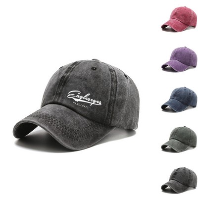 Baseball Cap with Adjustable Metal Buckle