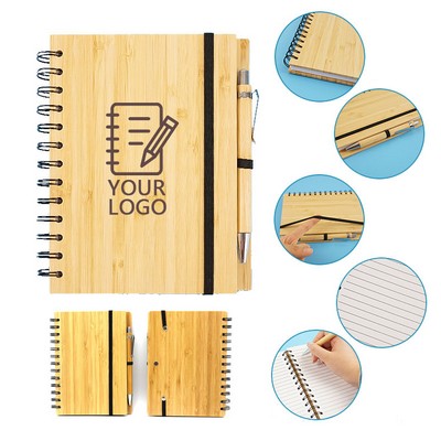 B6 Bamboo Journal With Pen
