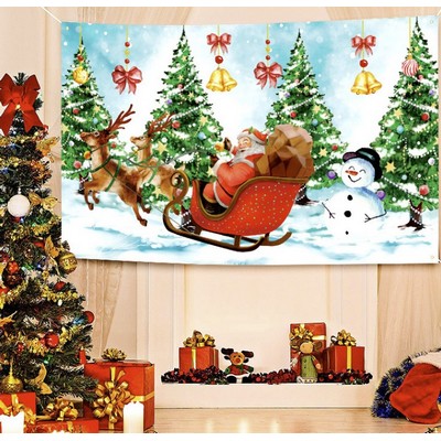 71"x 45" Full Custom Christmas Tapestry Wall Hanging Tapestries Christmas Blank