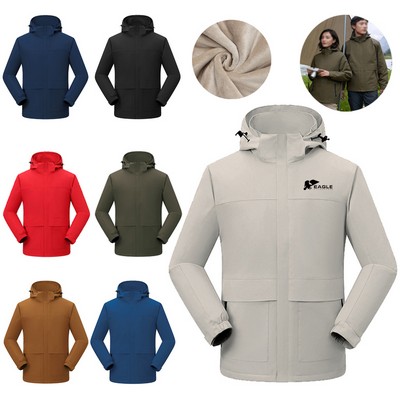 Winter Outdoor Sports Unisex Soft Shell Ski Fleece Breathable Warm Jacket