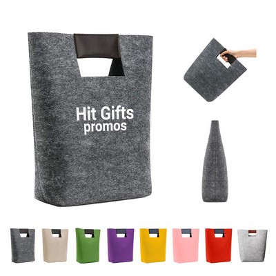 Felt Tote Bag with Bible Verse