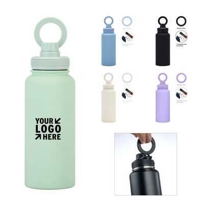 Insulated Water Bottle with Magnet Phone Holder