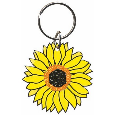 Sunflower Key Chain w/Clear Mirrored Back (4 Square Inch)