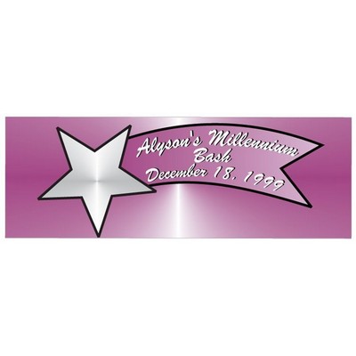 Star Banner Panoramic Metal Photo Magnet (1 5/8"x4 5/8")