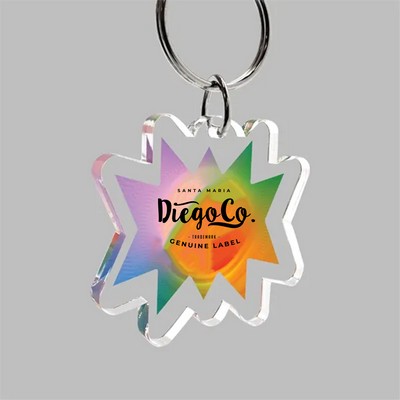 Uneven Shape Acrylic Keychain