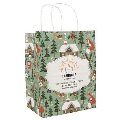 Christmas Scatter Design 4 Handle Shopper (8.5" x 10.25" x 5")