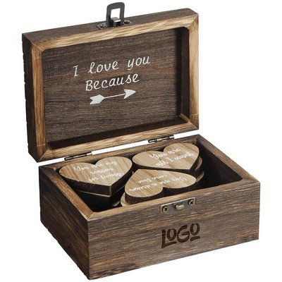 Wooden Love Gift W/ Quotes Printed