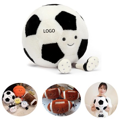 Soccer Ball Plush Stuffed Sport Throw Pillow Toy