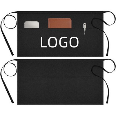 Waiter Half Apron with 3 Pockets