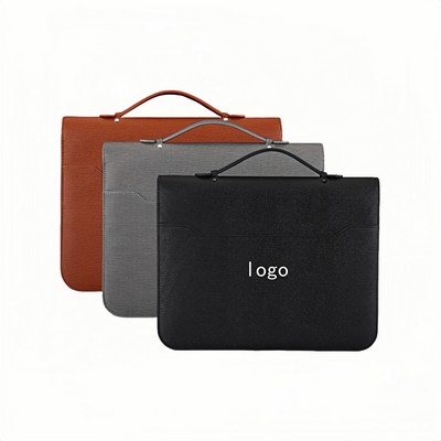 Leather A4 Multi-Function Binder for Office Professionals
