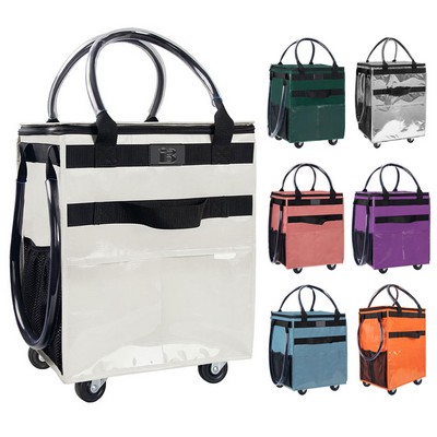 Reusable Wheeled Grocery Shopping Bag w/ Handle