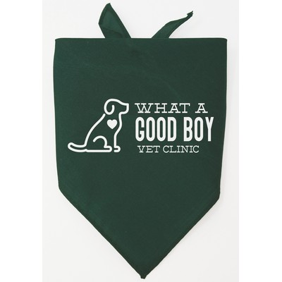 Personalized Small Dark Green Triangle Pet Bandana