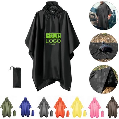 3-in-1 Unisex Rain Poncho with Pocket